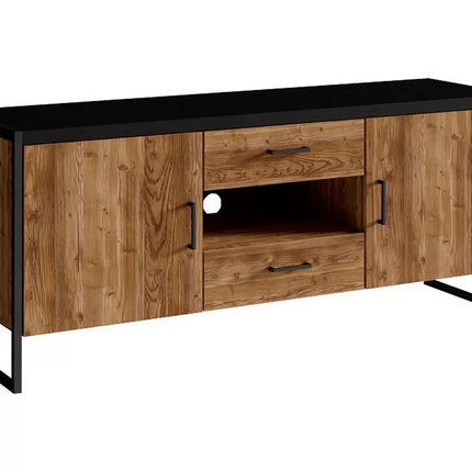 UNICORN TV furniture wall unit modern country brown black Width 154 cm Depth 45 cm Height 68 cm