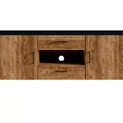 UNICORN TV furniture wall unit modern country brown black Width 154 cm Depth 45 cm Height 68 cm
