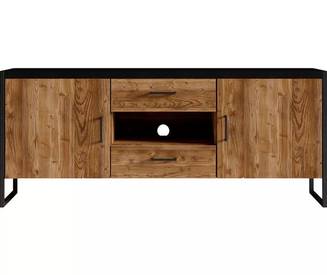 UNICORN TV furniture wall unit modern country brown black Width 154 cm Depth 45 cm Height 68 cm