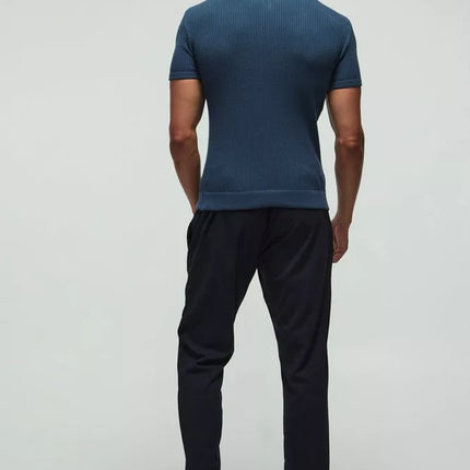 UNICORN Men's polo shirt ribbed knitted dark blue xs s m