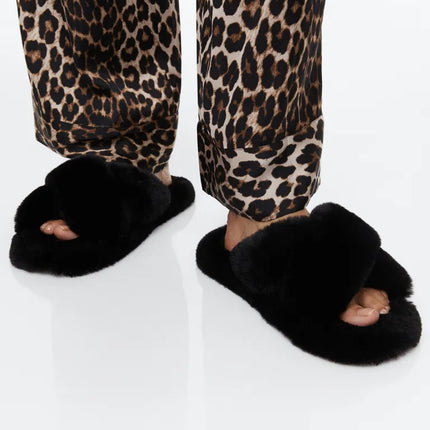 UNICORN Women's slippers woolly black 35 36 37 38 39 40 41 42