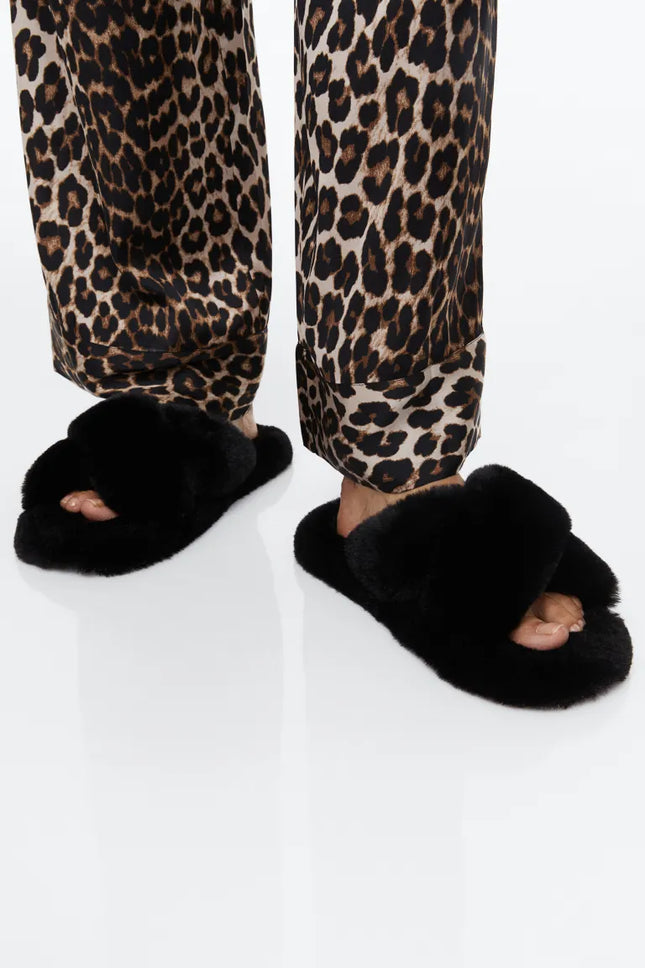 UNICORN Women's slippers woolly black 35 36 37 38 39 40 41 42