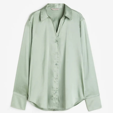 UNICORN Women's Blouse shirt black cream white light pink light blue light green khaki green striped xs s m l xl xxl