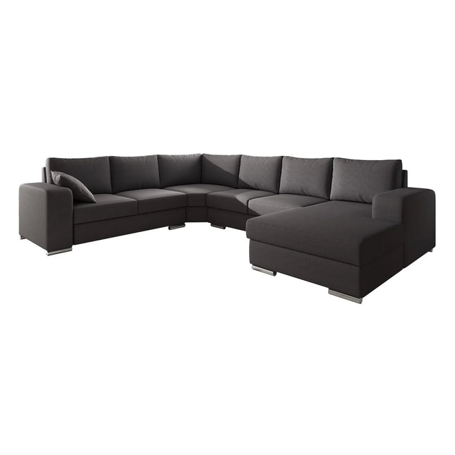 UNICORN Corner sofa 5-seater with chaise longue Fabric beige gray