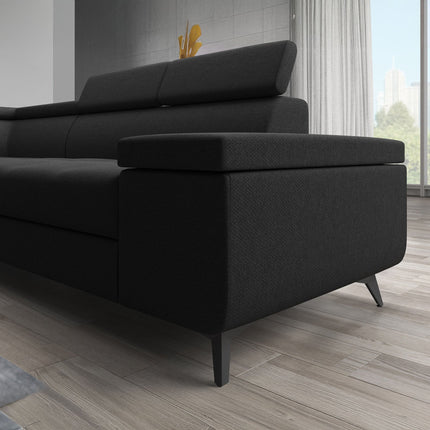 UNICORN Corner sofa 4-seater Fabric gray black Width 265 cm Height 78 cm Depth 224 cm
