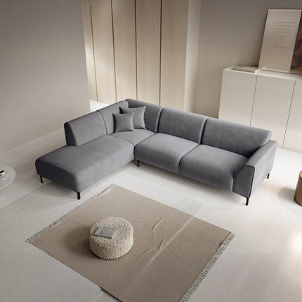 UNICORN Corner sofa 4-seater with chaise longue Fabric beige Width 274 cm Height 84 cm Depth 210 cm Seat height 44 cm Seat depth 56 cm