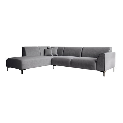 UNICORN 4-seater corner sofa with chaise longue Beige fabric