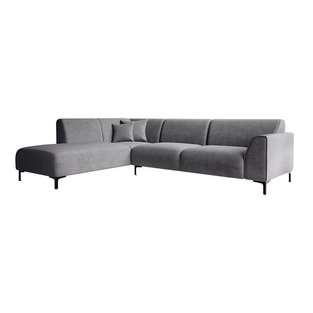 UNICORN 4-seater corner sofa with chaise longue Beige fabric