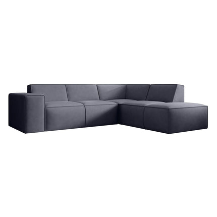 UNICORN Corner sofa 4-seater with chaise longue Anthracite beige fabric Width 261 cm Height 80 cm Depth 216 cm