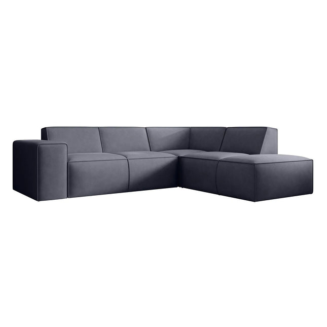 UNICORN Corner sofa 4-seater with chaise longue Anthracite beige fabric Width 261 cm Height 80 cm Depth 216 cm