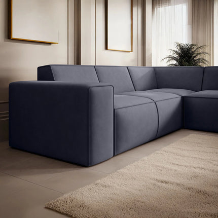 UNICORN Corner sofa 4-seater with chaise longue Fabric anthracite beige Width 261 cm Height 80 cm Depth 216 cm