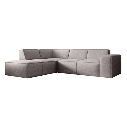 UNICORN Corner sofa 4-seater with chaise longue Faux leather black beige brown gray