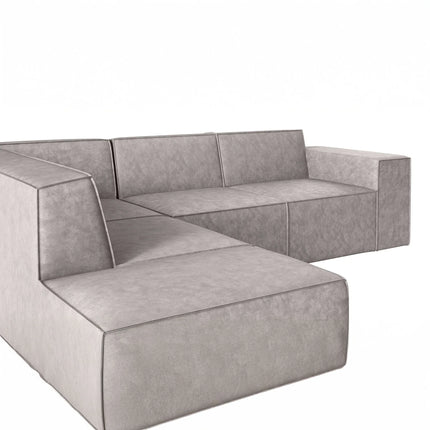 UNICORN Corner sofa 4-seater with chaise longue Faux leather gray beige brown black Width 261 cm Height 80 cm Depth 216 cm