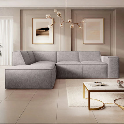UNICORN Corner sofa 4-seater with chaise longue Faux leather beige brown gray black Width 261 cm Height 80 cm Depth 216 cm Seat height 45 cm Seat depth 60 cm