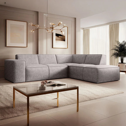 UNICORN Corner sofa 4-seater with chaise longue Faux leather gray beige brown black Width 261 cm Height 80 cm Depth 216 cm
