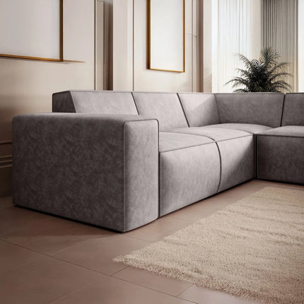 UNICORN Corner sofa 4-seater with chaise longue Faux leather gray beige brown black Width 261 cm Height 80 cm Depth 216 cm