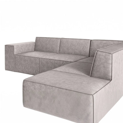 UNICORN Corner sofa 4-seater with chaise longue Faux leather black beige brown gray