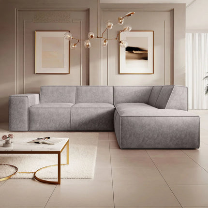 UNICORN Corner sofa 4-seater with chaise longue Faux leather black beige brown gray Width 261 cm Height 80 cm Depth 216 cm