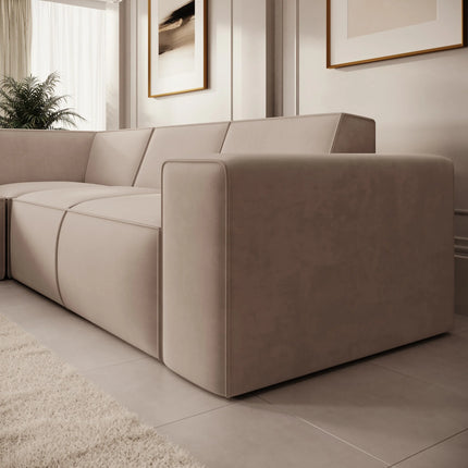 UNICORN Corner sofa 4-seater with chaise longue Fabric anthracite beige Width 261 cm Height 80 cm Depth 216 cm