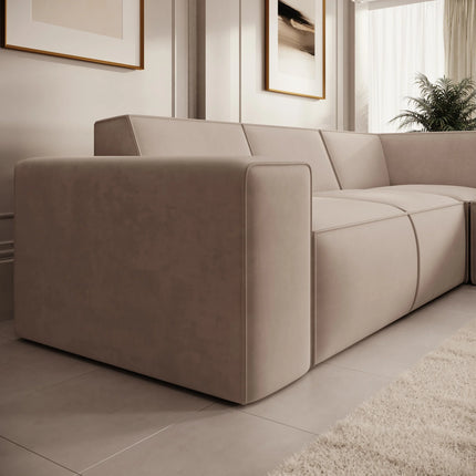 UNICORN Corner sofa 4-seater with chaise longue Fabric anthracite beige Width 261 cm Height 80 cm Depth 216 cm