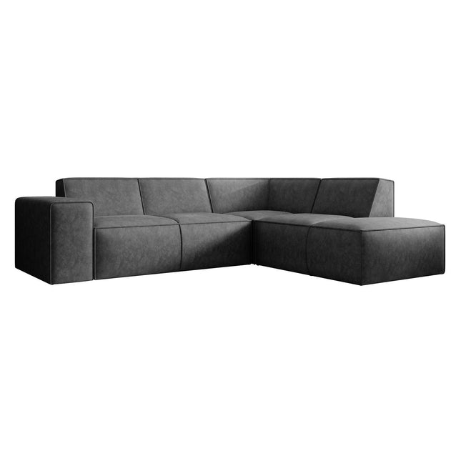 UNICORN Corner sofa 4-seater with chaise longue Faux leather gray beige brown black Width 261 cm Height 80 cm Depth 216 cm