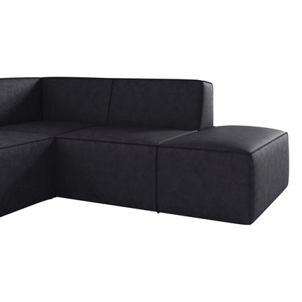 UNICORN Corner sofa 4-seater with chaise longue Faux leather gray beige brown black Width 261 cm Height 80 cm Depth 216 cm