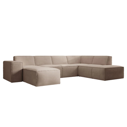 UNICORN Corner sofa 5-seater with chaise longue Fabric beige