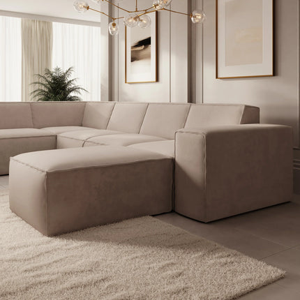 UNICORN Corner sofa 5-seater with chaise longue Fabric beige