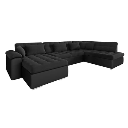 UNICORN 5-seater corner sofa with chaise longue Fabric gray anthracite black Width 350 cm Height 76 cm Depth 205 cm
