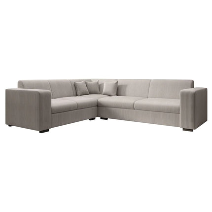 UNICORN Corner sofa 4-seater ribbed fabric beige 270 cm Height 78 cm Depth 230 cm