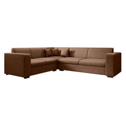UNICORN Corner sofa 4-seater Faux leather black brown Width 270 cm Height 78 cm Depth 230 cm Seat height 40 cm Seat depth 57 cm