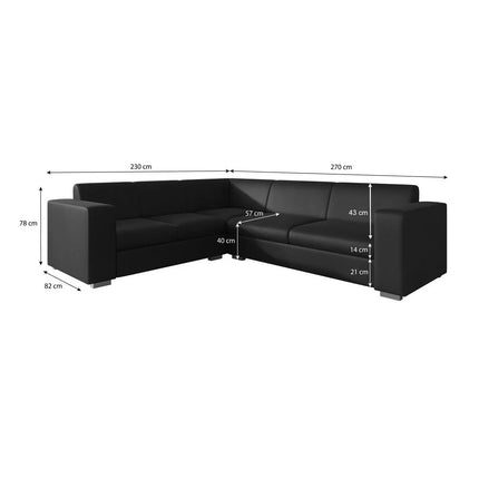 UNICORN Corner sofa 4-seater Fabric beige anthracite gray black Width 270 cm Height 78 cm Depth 230 cm