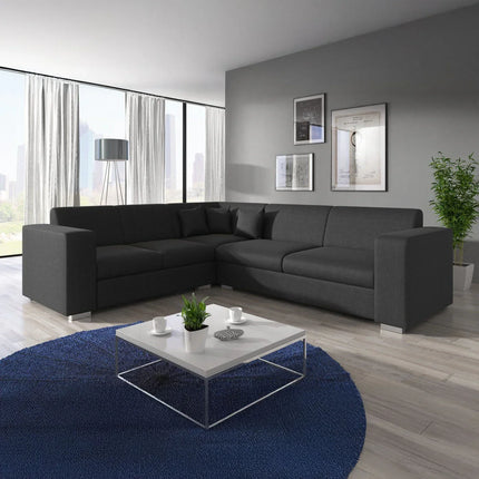 UNICORN Corner sofa 4-seater Fabric black anthracite beige gray Width: 270 cm Height: 78 cm Depth: 230 cm