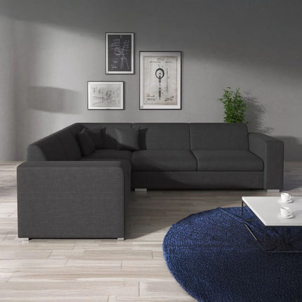 UNICORN Corner sofa 4-seater Fabric beige anthracite black gray Width 270 cm Height 78 cm Depth 230 cm