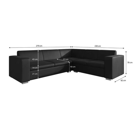 UNICORN Corner sofa 4-seater Fabric beige anthracite black gray