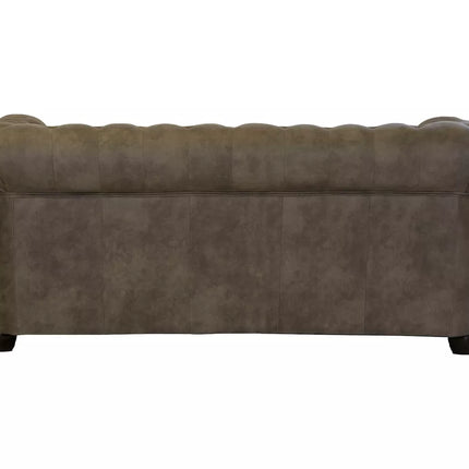 UNICORN Two-seater sofa Chesterfield style leather brown black dark brown Anthracite Width 148 cm Depth 86 cm Height 72 cm Seat height 45 cm