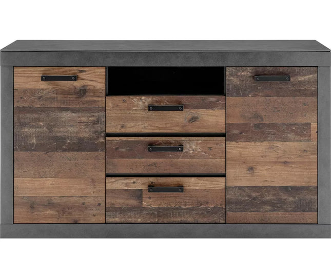 UNICORN Dresser wall unit country modern brown Width 153 cm Depth 43 cm Height 88 cm