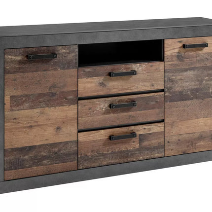 UNICORN Dresser wall unit country modern brown Width 153 cm Depth 43 cm Height 88 cm
