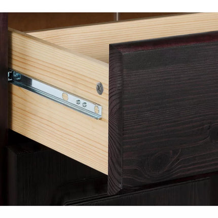 UNICORN Dresser wall unit rural modern dark brown white Width 120 cm Depth 34 cm Height 77 cm