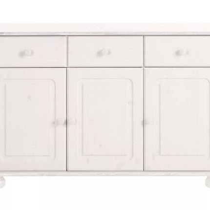 UNICORN Dresser wall unit rural modern dark brown white Width 120 cm Depth 34 cm Height 77 cm