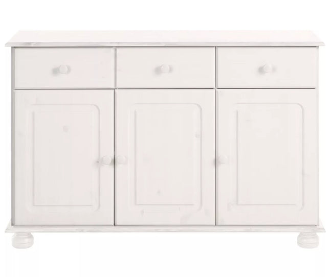 UNICORN Dresser wall unit rural modern dark brown white Width 120 cm Depth 34 cm Height 77 cm