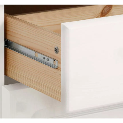 UNICORN Dresser wall unit rural modern dark brown white Width 120 cm Depth 34 cm Height 77 cm