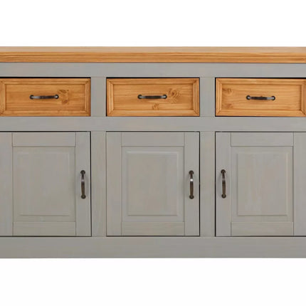 UNICORN Dresser wall unit country solid pine gray brown white Width 145 cm Depth 38 cm Height 87 cm