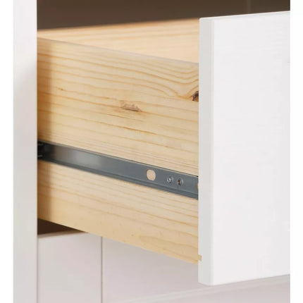 UNICORN Dresser wall unit country solid brown white Width 148 cm Depth 37 cm Height 91 cm