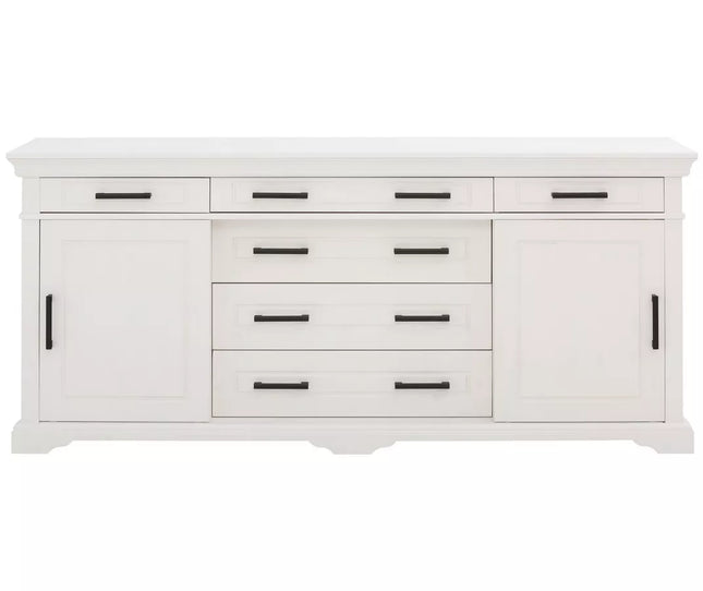 UNICORN Dresser wall unit country solid white Width 186 cm Depth 45 cm Height 84 cm