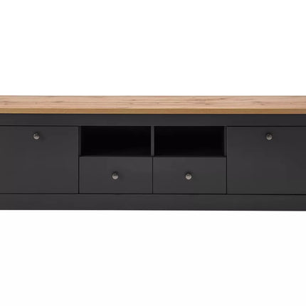 UNICORN TV furniture wall unit country white brown dark gray Width 180 cm Depth 41 cm Height 52 cm