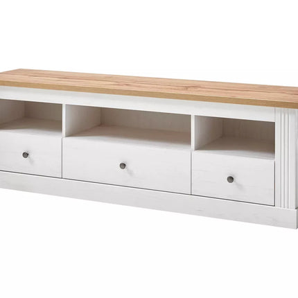 UNICORN TV furniture wall unit white brown dark gray country look Width 160 cm Depth 40 cm Height 52 cm