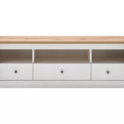 UNICORN TV furniture wall unit white brown dark gray country look Width 160 cm Depth 40 cm Height 52 cm
