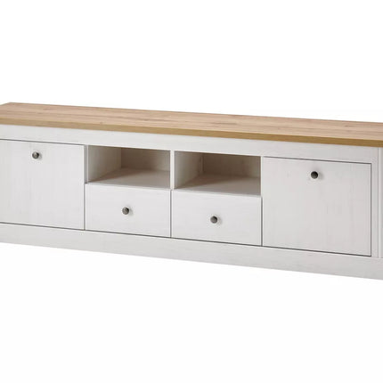 UNICORN TV furniture wall unit country white brown dark gray Width 180 cm Depth 41 cm Height 52 cm