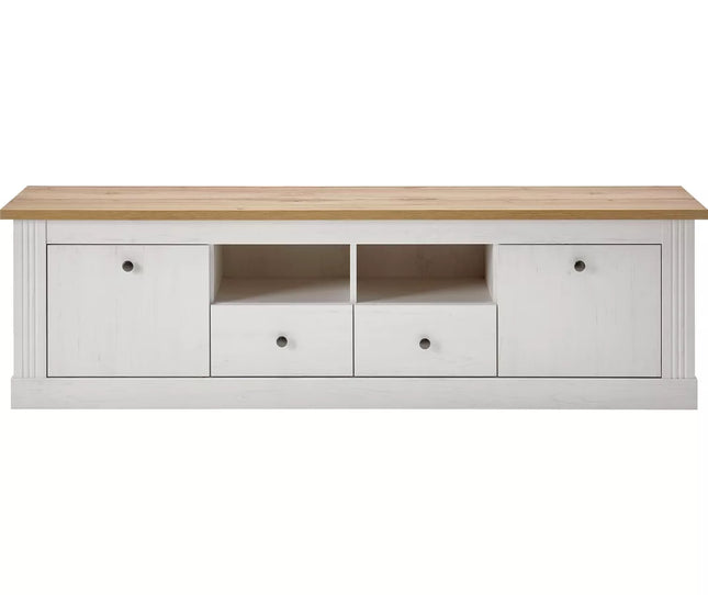 UNICORN TV furniture wall unit country white brown dark gray Width 180 cm Depth 41 cm Height 52 cm